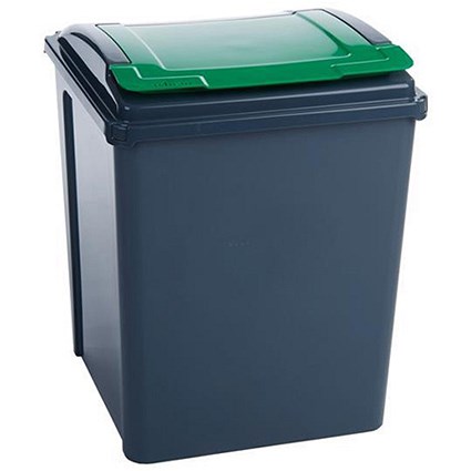 Recycle Bin / 50 Litre / Green Lift Lid