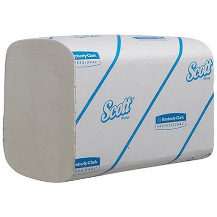 Scott Xtra Hand Towels, 1-Ply, White, 15 Sleeves of 320 Sheets