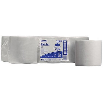 Wypall L20 Wipers Centrefeed Rolls / White / 6 Rolls
