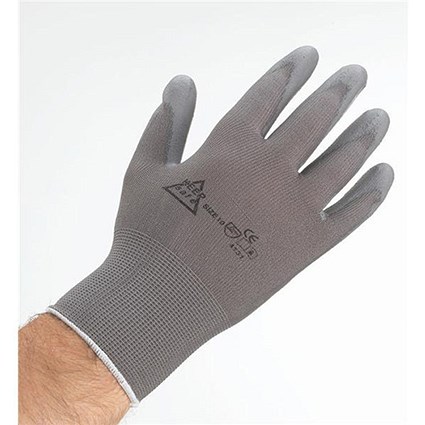 Keepsafe Safety Gloves / Size 8 / Grey / Pair