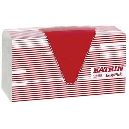 Katrin Classic Z-Fold Hand Towels / 2-Ply / White / 8 Sleeves of 135 Sheets