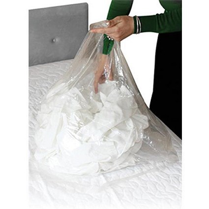 Laundry Bags / Dissolving Strips / Medium Duty / 50 Litre / 457x762x711xmm / Clear / Pack of 200