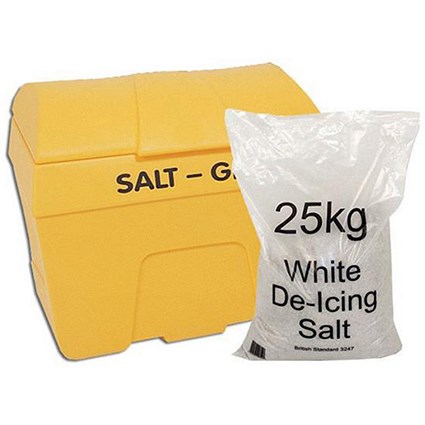 Winter Kit / Yellow Salt Bin 200L / White Salt Bags 8 x 25kg