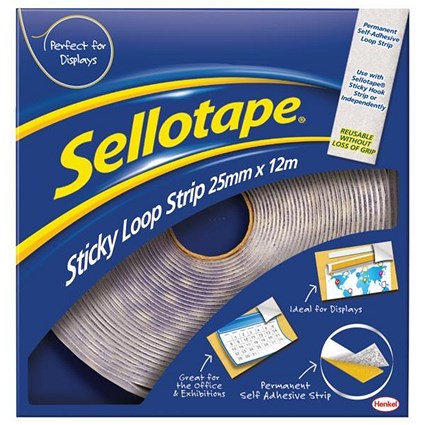Sellotape Removable Loop Strip - 25mm x 12m