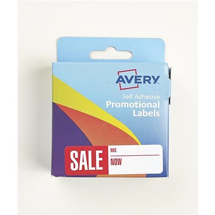Avery Label Dispenser with 250 Pre-printed Labels ("SALE", "Was… Now…")