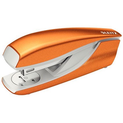 Leitz NeXXt WOW Stapler, 3mm, 30 Sheet Capacity, Orange