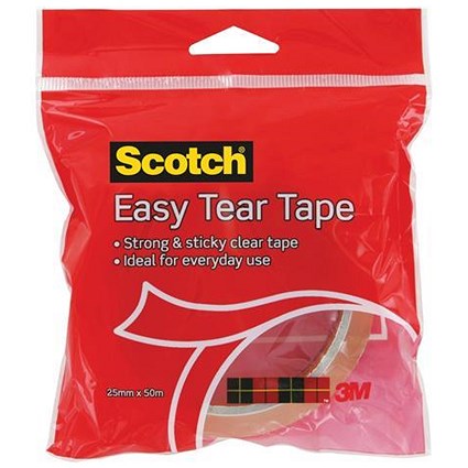 Scotch Easy Tear Tape - 25mm x 50m