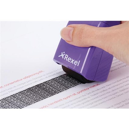 Rexel ID Guard Roller - Purple with Black Ink