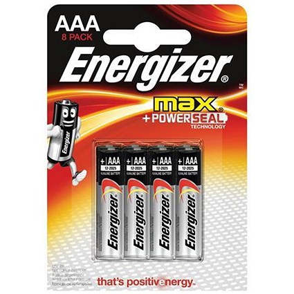 Energizer Max AAA/E92 Batteries - Pack of 8