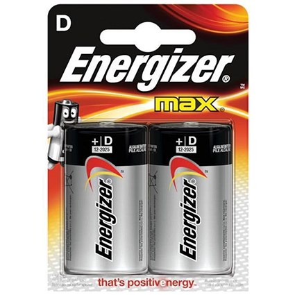 Energizer Max D/E95 Batteries - Pack of 2