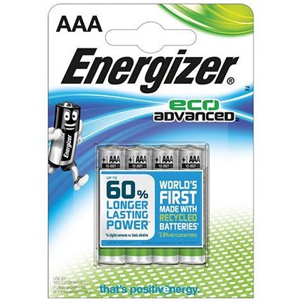 Energizer Eco Advance Batteries / AAA/E92 / Pack of 4