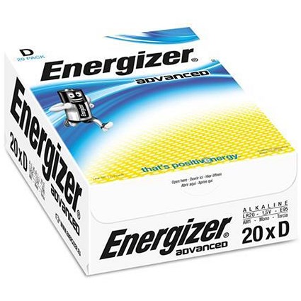 Energizer Eco Advanced Batteries / D/E95 / Pack of 20
