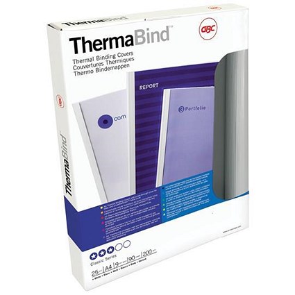 GBC Thermal Binding Covers / 3mm / White / A4 / Pack of 25