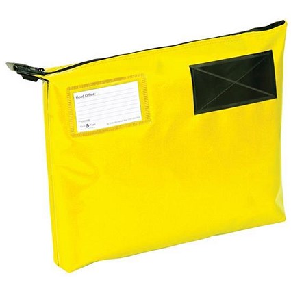 A4+ Mailing Pouch with Gusset & Lockable Zip / 381x336x76mm / Yellow