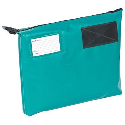 A4+ Mailing Pouch with Gusset & Lockable Zip / 381x336x76mm / Green