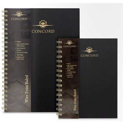 Concord Hardcover Wirobound Notebook / A4 / Pack of 3