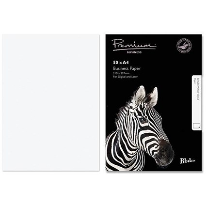 Blake Premium A4 Wove Finish Paper, Brilliant White, 120gsm, 50 Sheets