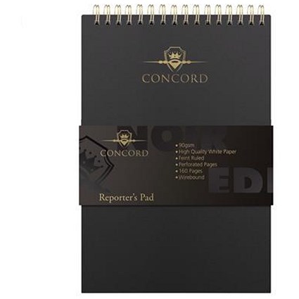 Concord Noir Reporter's Pad - Pack of 3
