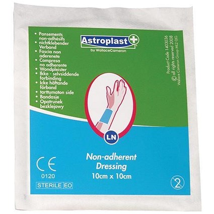 Wallace Cameron First-Aid Non-Adherent Dressing Pads / W50xH50mm / Pack of 100
