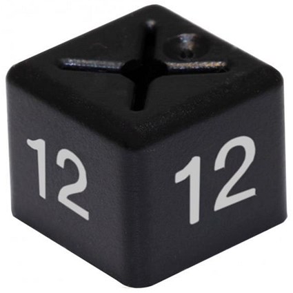 Coat Hanger Size Cubes (Size 12) / 11x11mm / Black / Pack of 50