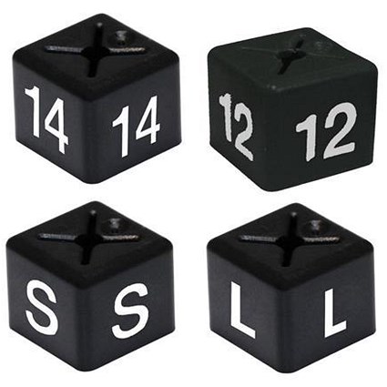 Coat Hanger Size Cubes (Size XL) / 11x11mm / Black / Pack of 50
