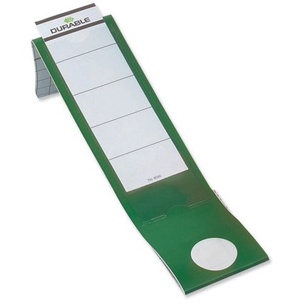 Durable Ordofix Self-adhesive PVC Spine Labels for Lever Arch File / Green / 8090/05 / Pack of 10