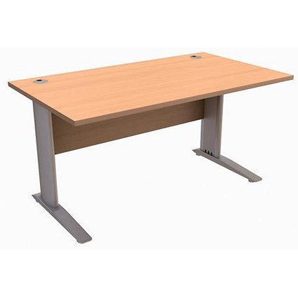 Sonix Cantilever Rectangular Desk / 1600mm / Beech
