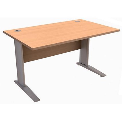 Sonix Cantilever Rectangular Desk / 1400mm / Beech