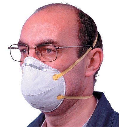 3M Unvalved Respirator / FFP1 Classification / White with Yellow Straps / Pack of 20