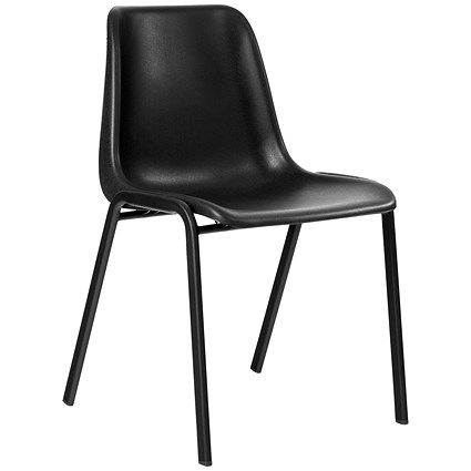 Trexus Visitor Chair, Polypropylene, Black