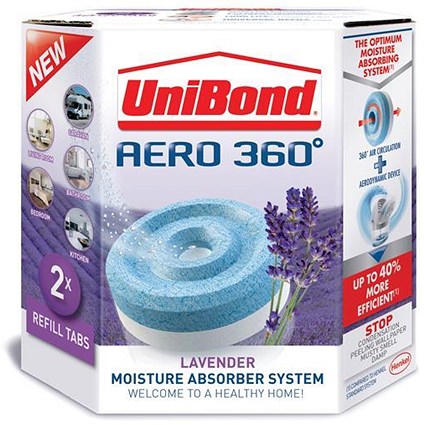 Unibond Aero 360 Moisture Absorber Refill Lavender - Pack of 2