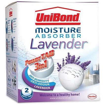 Unibond Moisture Absorber Bubble Refill Lavender - Pack of 2