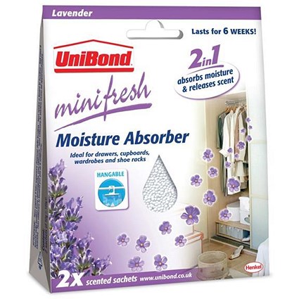 Unibond Moisture Absorber Sachet Lavender - Pack of 2