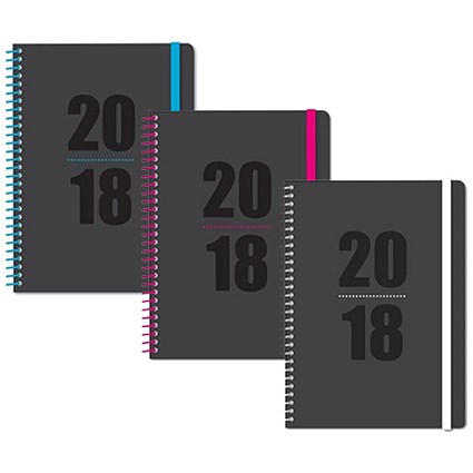 Collins 2017-2018 Academic Year Diary / Wirebound / Day to a Page / A5 / Random Colour
