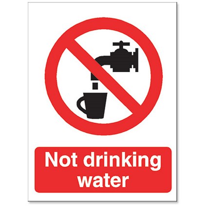 Stewart Superior Not Drinking Water Catering Sign - 150x200mm