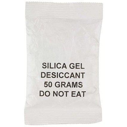 Silica Gel Sachets / 50g / White / Pack of 250