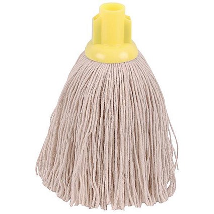 Robert Scott & Sons Smooth Surface Mop Head, Socket, Twine, 16oz, Yellow, Pack of 10