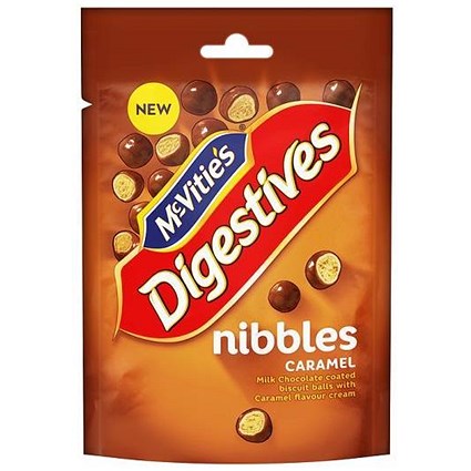 McVities Milk Chocolate Caramel Nibbles in Resealable Packet 120g