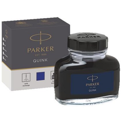 Parker Quink Bottled Ink for Fountain Pens / 57ml / Blue