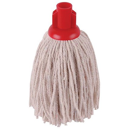 Robert Scott & Sons Smooth Surface Mop Head, Socket, PY Yarn, 12oz, Red, Pack of 10