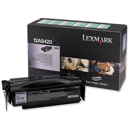 Lexmark 12A8420 Black Laser Toner Cartridge