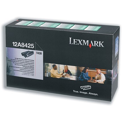 Lexmark 12A8425 High Yield Black Laser Toner Cartridge