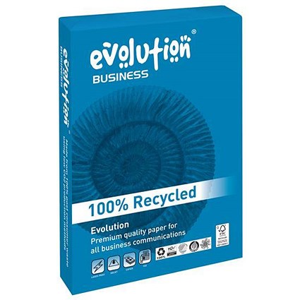 Evolution A3 Business Recycled Paper, White, 90gsm, Ream (500 Sheets)