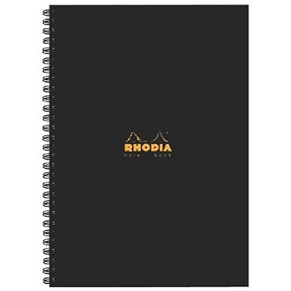 Rhodia Notebook / Hardback / Wirebound / Lined & Margin / A5 / Pack of 3