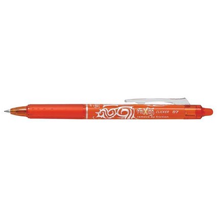 Pilot Frixion Clicker Rollerball Pen / Orange / Pack of 12