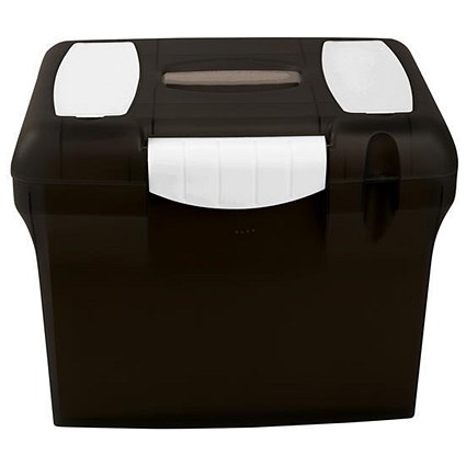 File Box with Suspension Files and Index Tabs Plastic A4 Black
