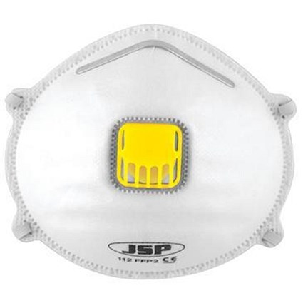 JSP Disposable Valved Mask / FFP2 Moulded Class 2 / Pack of 10