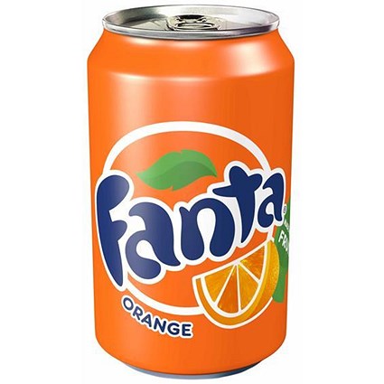 Fanta Orange Soft Drink Can - 24 x 330ml Cans