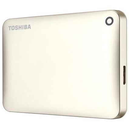 Toshiba Canvio Connect II Hard Drive / USB 3.0 and 2.0 / 500GB / Gold