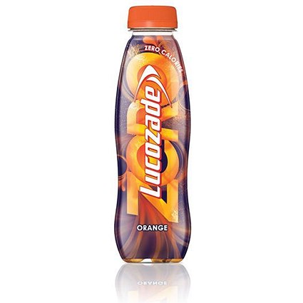 Lucozade Zero Orange - 24 x 380ml Bottles